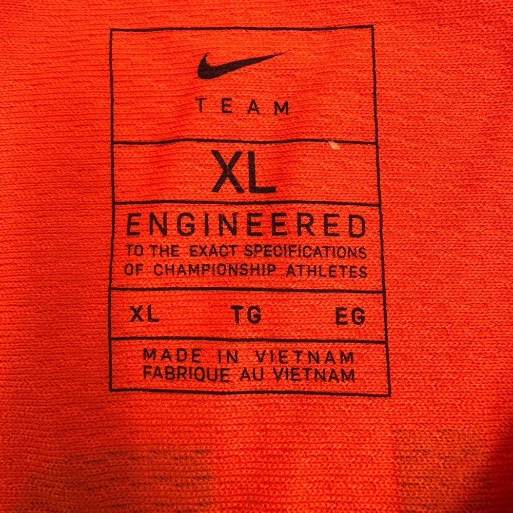 Nike Global Tech Ops Baseball Jersey Orange XL BQ5508-821‎ Nike Employee Shirt